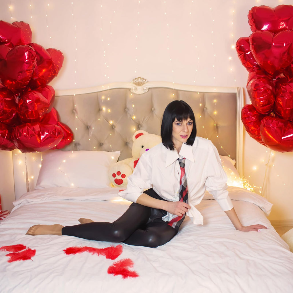 32 Pieces 18 Inches Red Heart Balloons – Large Foil Mylar Balloons for Valentine’s Day, Wedding, Anniversary, Proposal, Birthday, Romantic Party, and Love-Themed Decorations