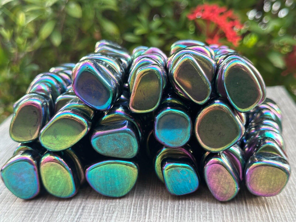 5 Pound Rainbow Fridge Magnets - Polished Magnetic Hematite, Strong and Heavy Duty for Whiteboard, Office, Classroom, Kitchen, Home, and Cabinet Accessories (Rainbow, 5 lb)