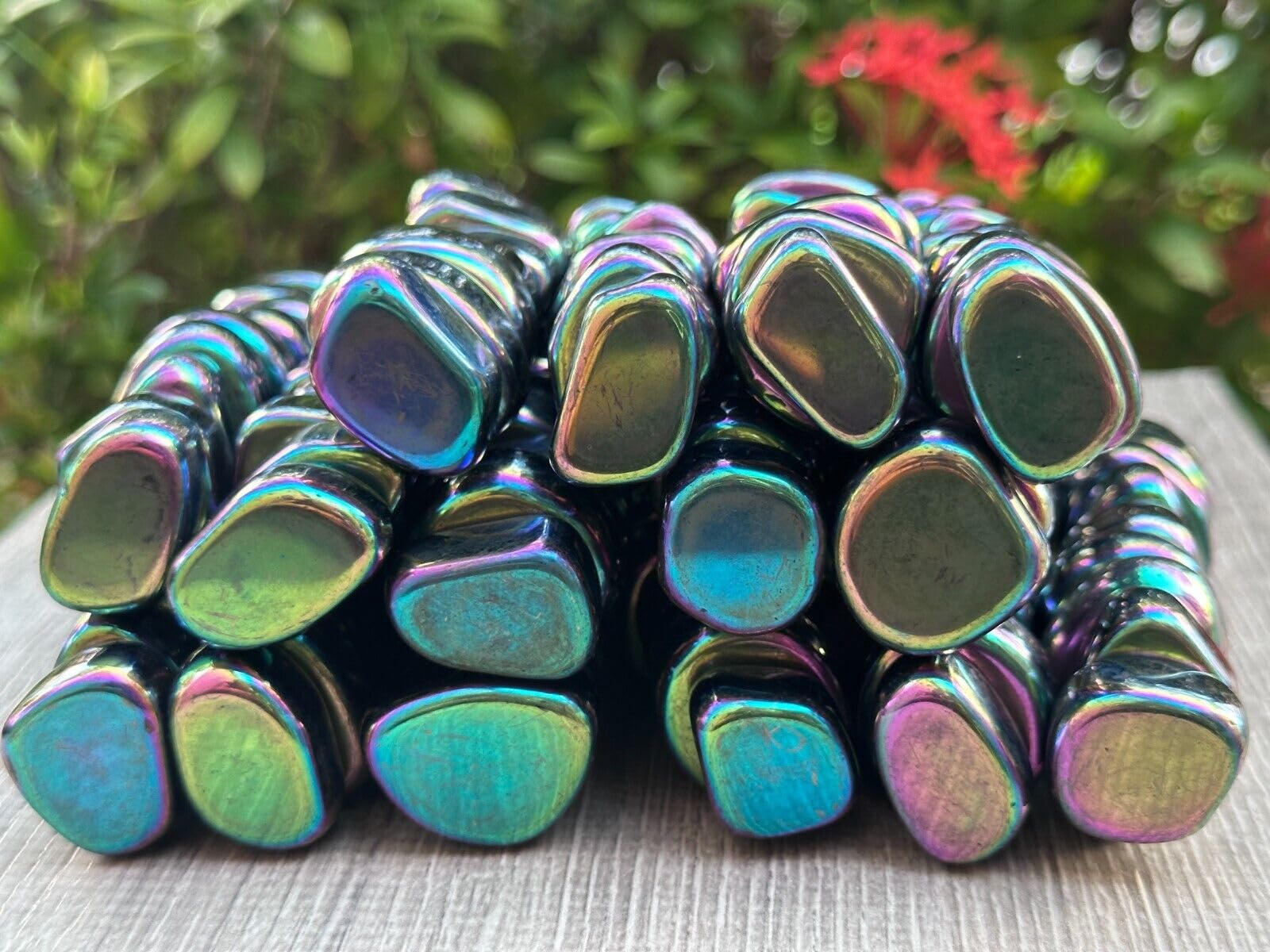 5 Pound Rainbow Fridge Magnets - Polished Magnetic Hematite, Strong and Heavy Duty for Whiteboard, Office, Classroom, Kitchen, Home, and Cabinet Accessories (Rainbow, 5 lb)