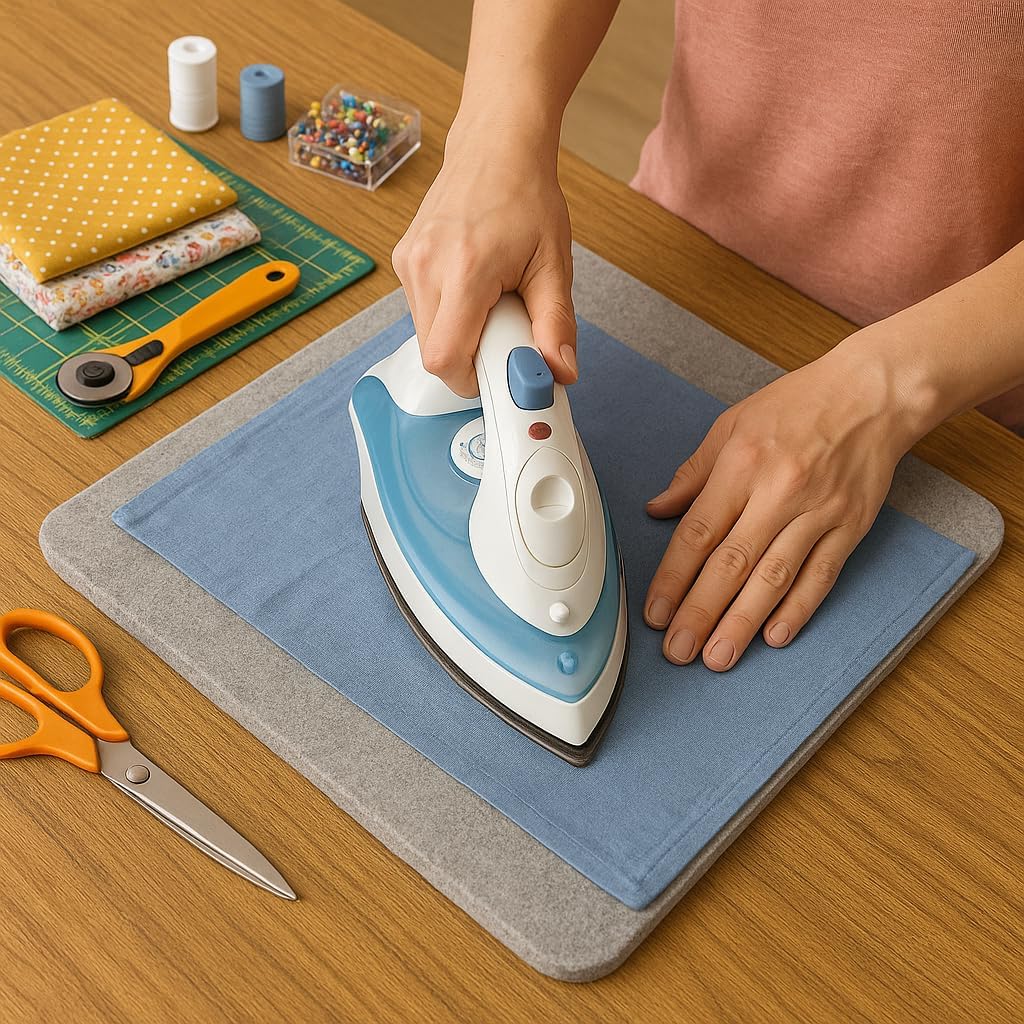 Wool Ironing Mat - Portable Pressing Pad | Ironing Board Alternative for Quilting & Travel (11.5" x 14.5")