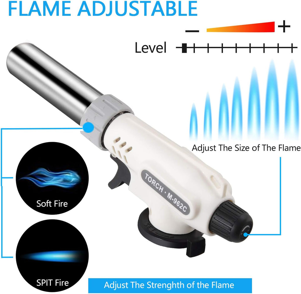 TENGYES Culinary Butane Blow Torch - Adjustable Flame for Crème Brûlée, BBQ & Baking | Professional Chef Tool