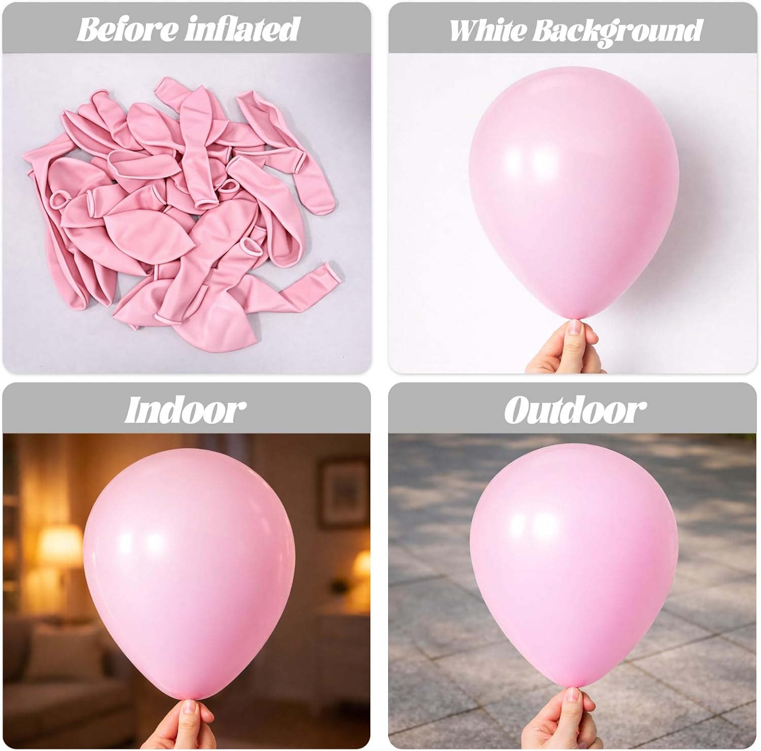 Voircoloria Light Pink Balloon Garland Kit - 90 Pack in Various Sizes for Birthday Parties, Baby Showers & Weddings