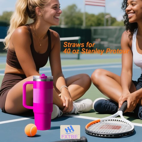 6-Pack Straws for Stanley Protour 40 OZ Tumbler, Replacement Straw for Stanley Quencher Pro Tour Flip Straw 40OZ Tumbler Accessories, Reusable,Made of Tritan,Dishwasher Safe,Food Safe,BPA Free,Clear