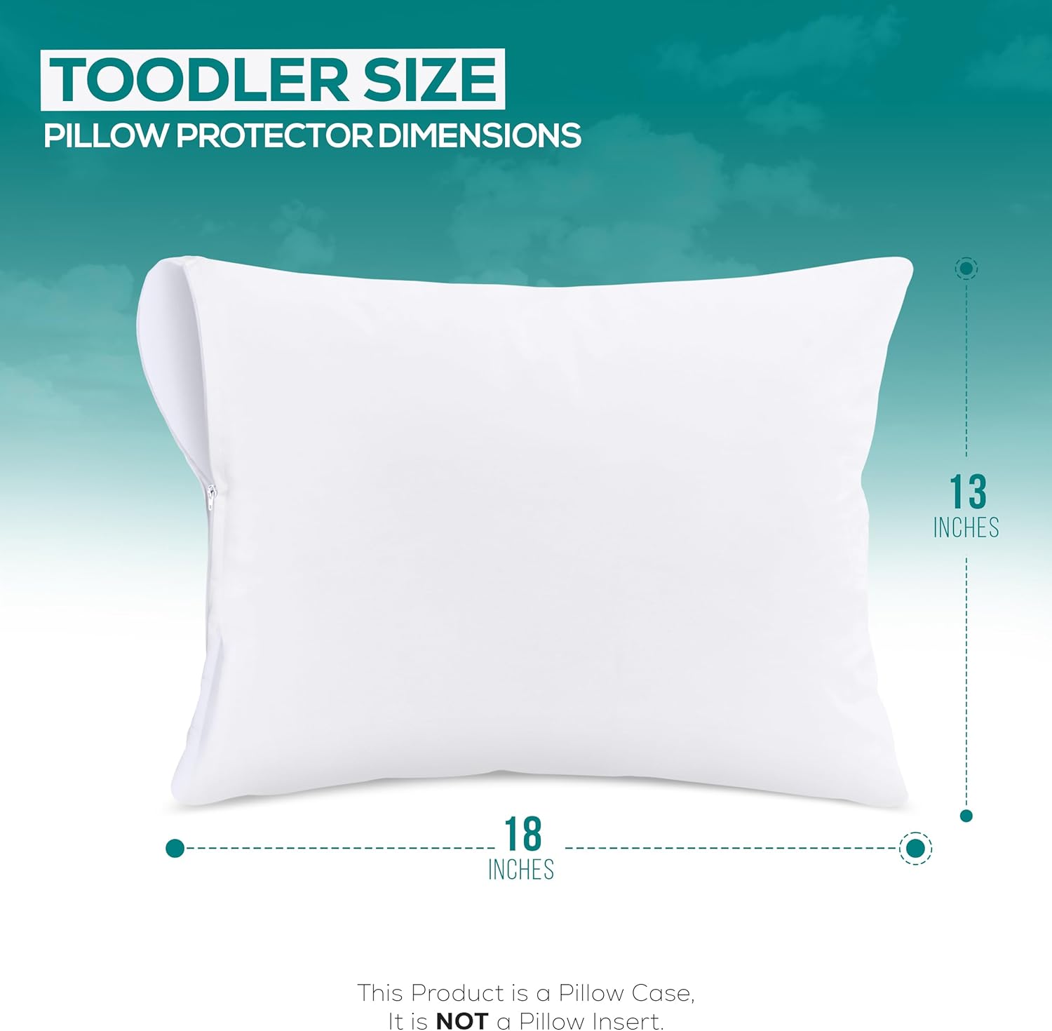 Utopia Bedding Pillow Protectors - Set of 2 Toddler Size, Bed Bug & Dust Mite Proof, Waterproof & Ultra Soft (White)