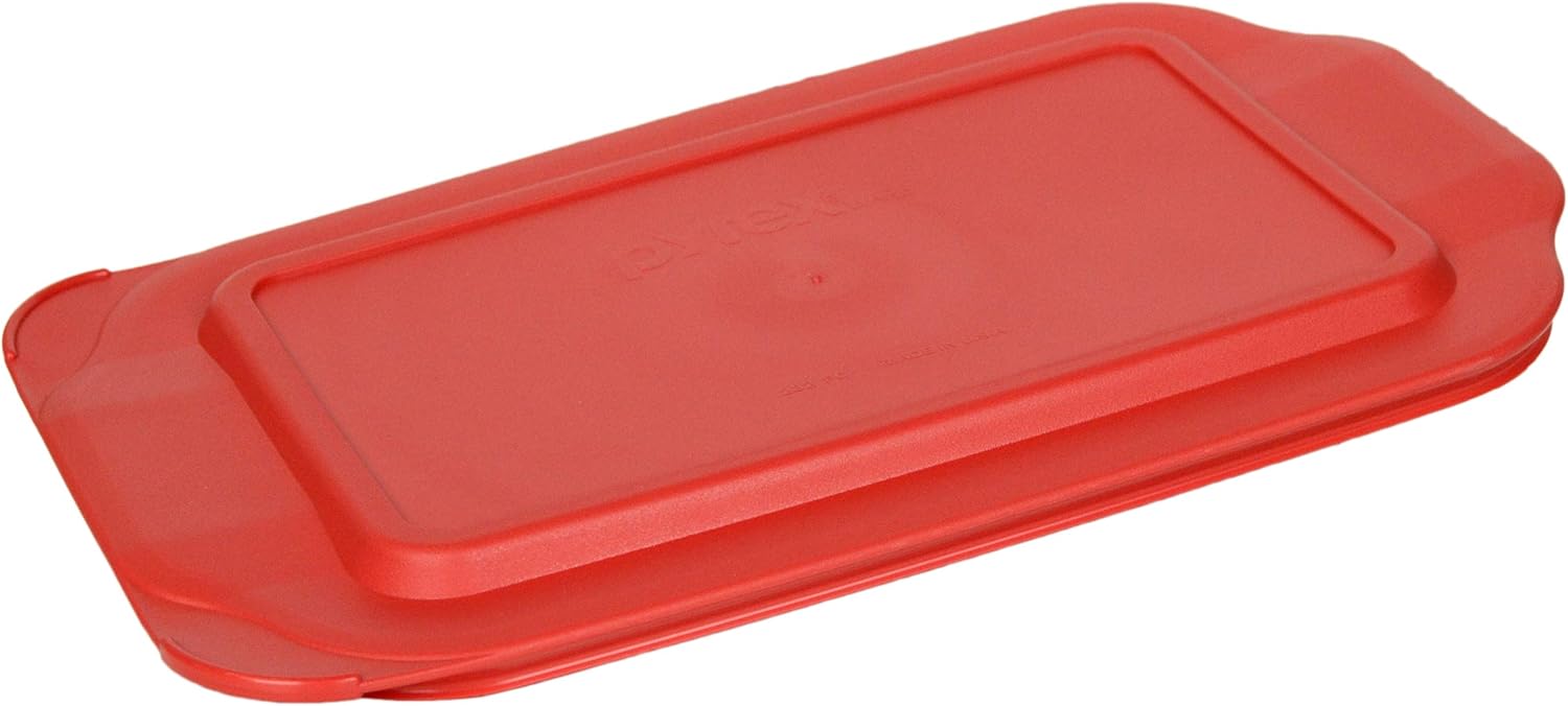 Pyrex 2-Quart Glass Baking Dish with Red Lid - Durable & Made in USA