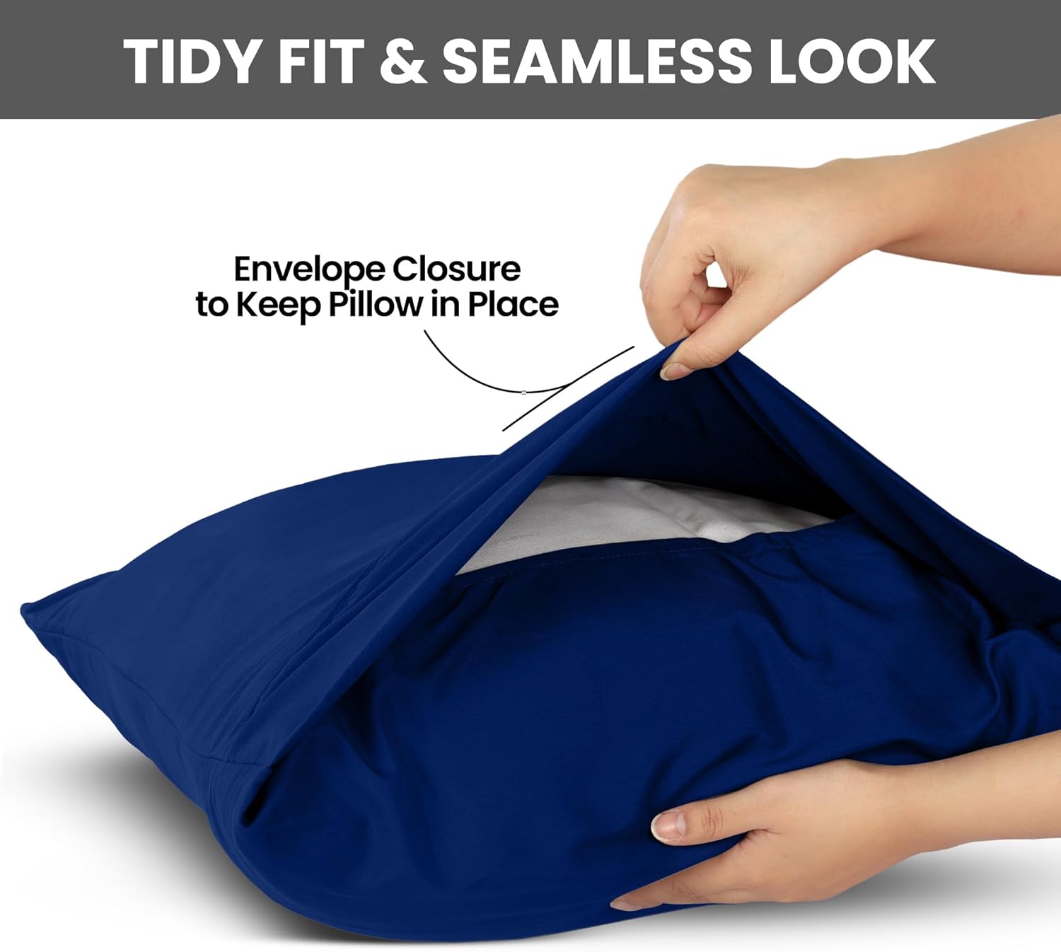 Utopia Bedding Standard Pillow Cases - Soft Brushed Microfiber - 2 Pack, 20 x 26 Inches | Royal Blue