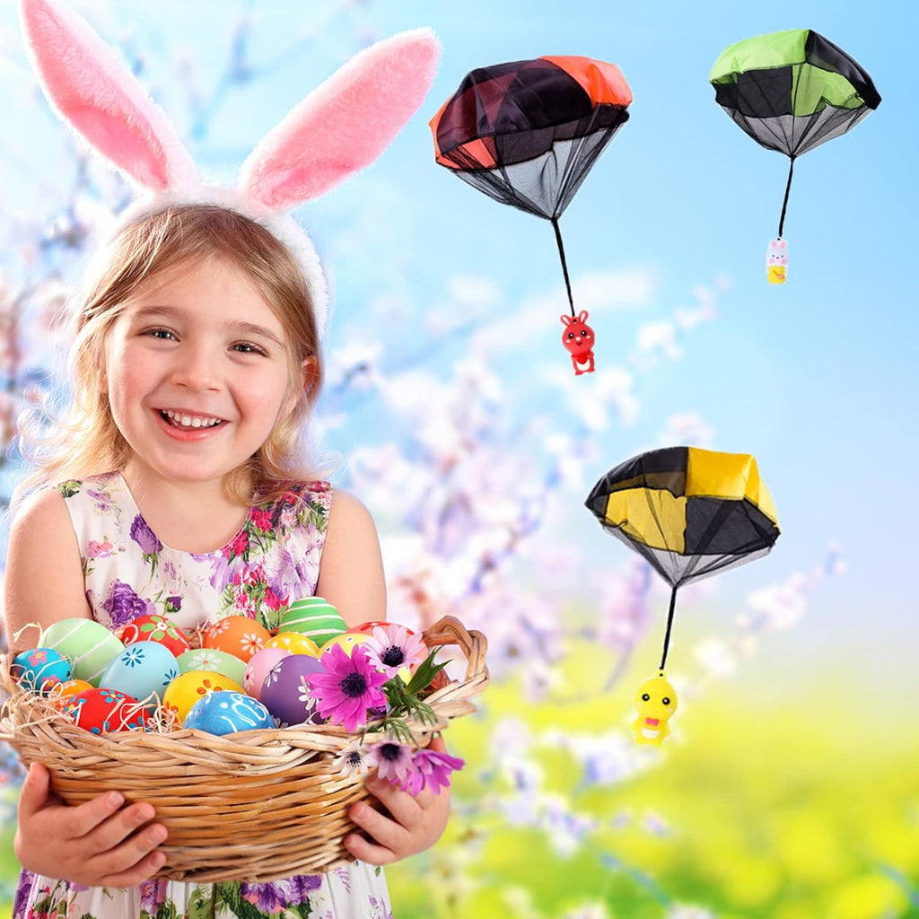 Skiennix 6 Pack Easter Eggs - Fun Parachute Toys for Kids | Perfect Easter Basket Stuffers