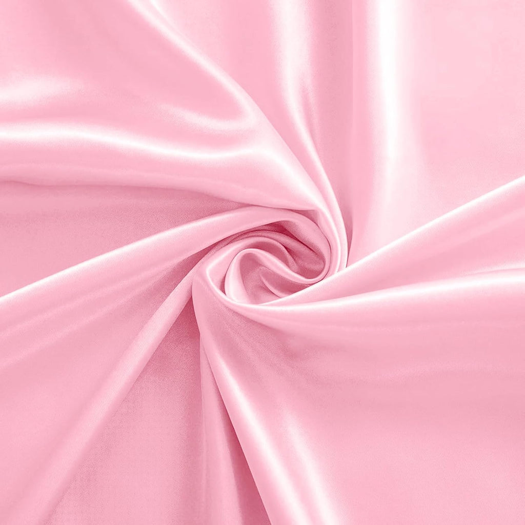 Skiennix Pink Satin Chair Sashes - 12 Pcs 7x108 Inch Silky Bow Ties for Weddings & Events