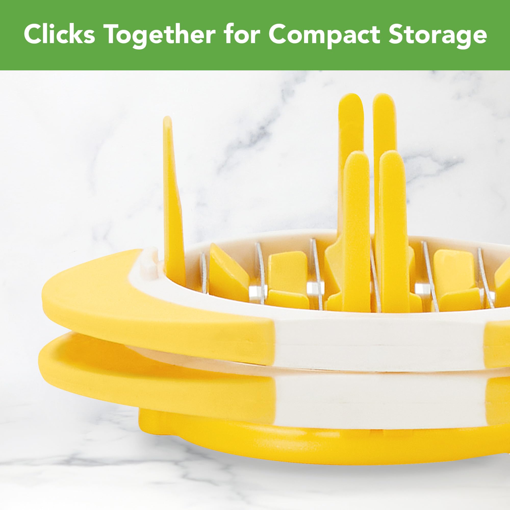 Tovolo Citrus Slicer and Wedger Tool for Lemons Limes Oranges,Dual Blade Premium Cutter Creates 8 Wedges 6 Slices, Anti-Slip Base, Stainless Steel, BPA-Free Dishwasher Safe