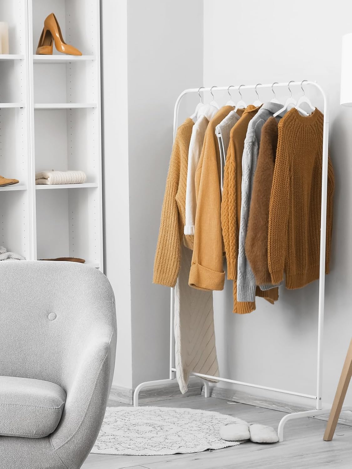 SMARTOR Plastic Hangers 50 Pack - Heavy-Duty, Space-Saving Slim Hangers | Durable & Lightweight - White
