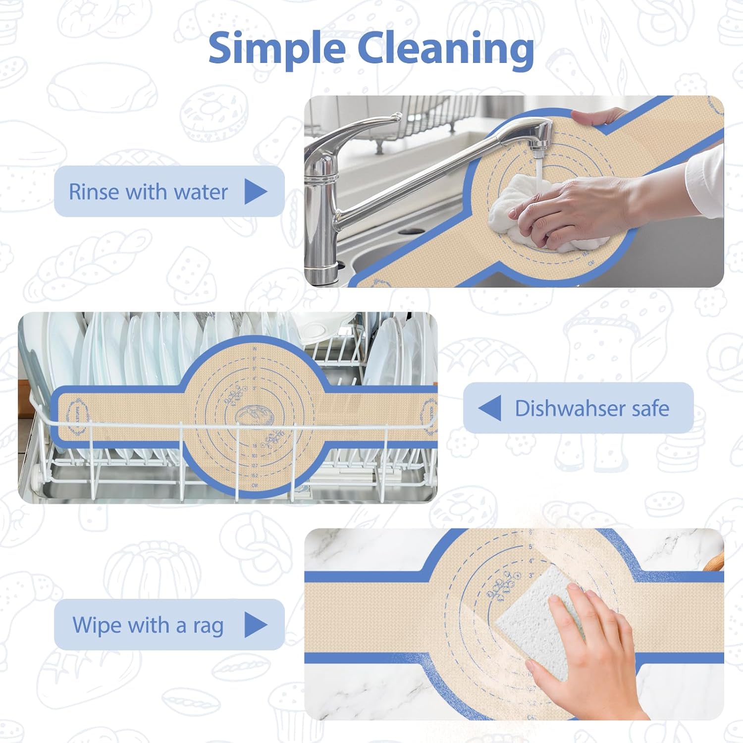 Silicone Bread Sling by [Brand Name] - Non-Stick Sourdough Baking Mat for Easy Transfer | 2PCS