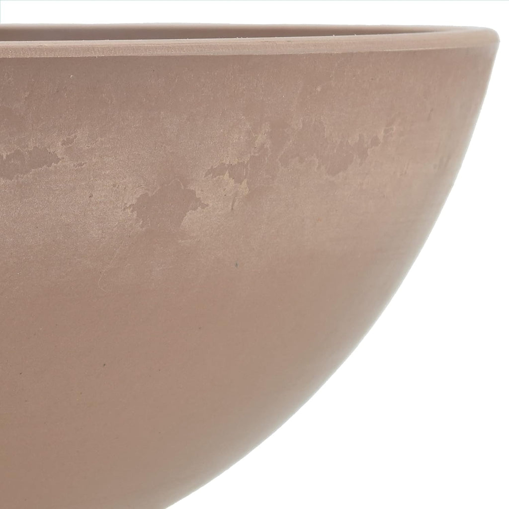 PSW Pot Collection | M30TP 12-Inch Low Bowl Planter - Drillable, Shallow Design for Succulents & Herbs, Taupe