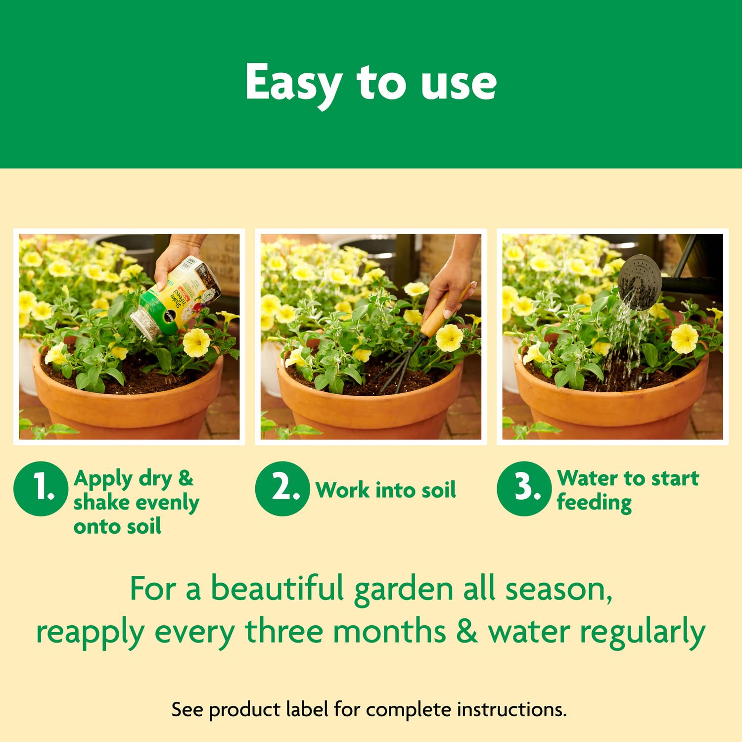 Miracle-Gro Shake 'N Feed All Purpose Plant Food - Nourishes Indoor & Outdoor Plants for 3 Months | 1 lb