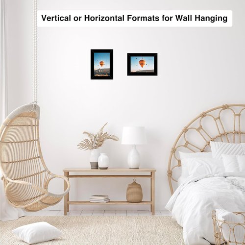 JCJMY Picture Frame - 3.5x5 Black Wall & Tabletop Display | Shatter-Resistant Plexiglass