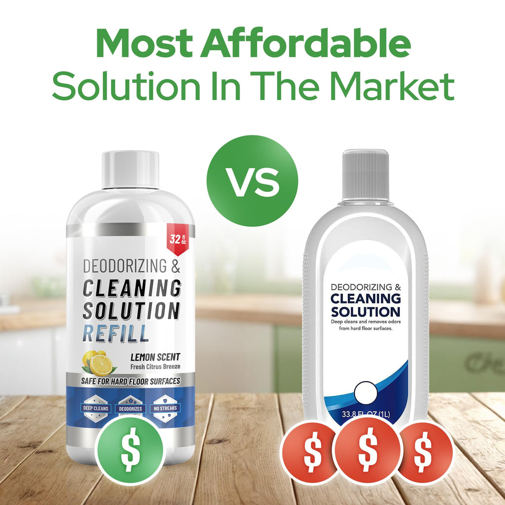 Floor Cleaning Solution compatible with Tineco iFLOOR, FLOOR ONE S3, S5, S6, and S7 (Except Steam Models) – Residue & Streak Free Floor Cleaner, Safe for Pets - Vacuum Mops Cleaning Solution Refill