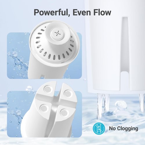 AQUA CREST Replacement for Brita® Water Filter, Pitchers and Dispensers, Classic OB03, Mavea® 107007, and More, NSF Certified Pitcher Water Filter, 8 Count