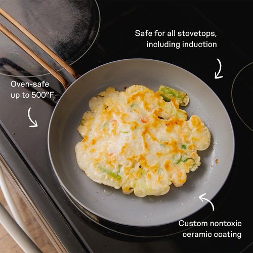 Great Jones Large Frying Pan - 10.25 Inch Nonstick Cookware | Nontoxic Ceramic Coating, PTFE & PFOA-Free | Induction & Oven Safe