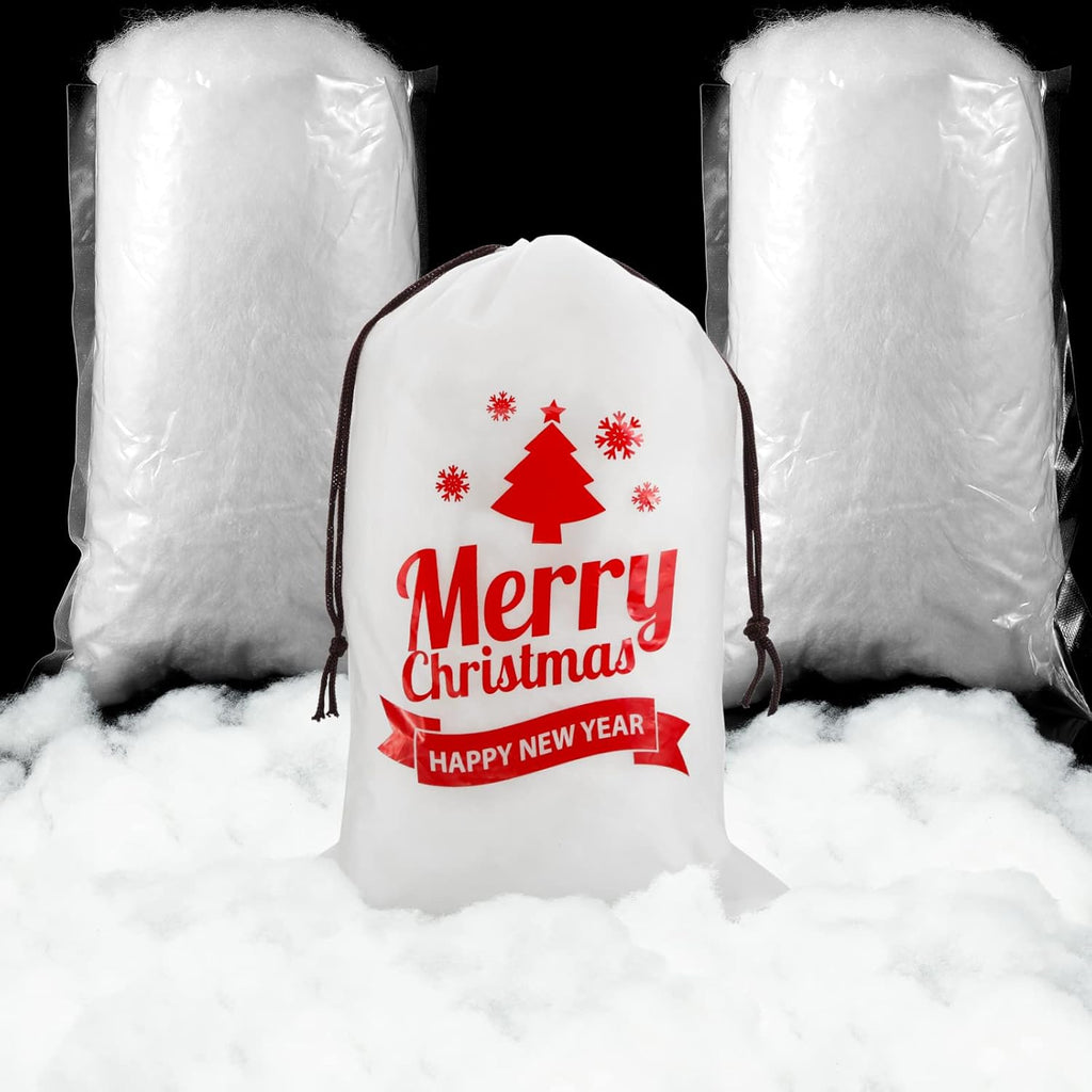 Shappy Christmas Fake Snow Decor - Fluffy Artificial Snow Blanket for Indoor Winter Decorations