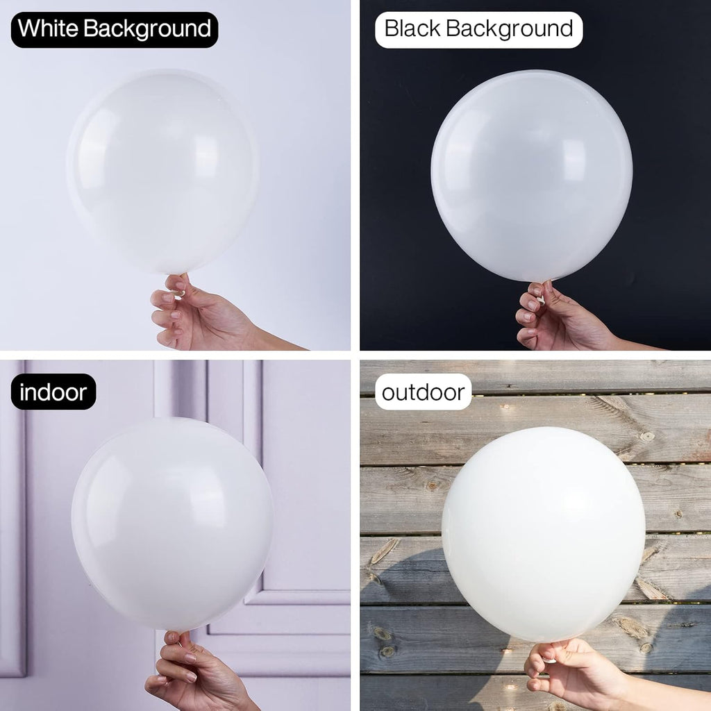 PartyWoo Metallic Gold & White Balloons - 100 Pack for Stunning Celebrations