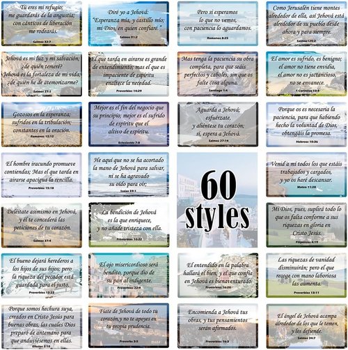 1Step2Dream Spanish Prayer Cards - Inspirational Christian Gifts with 100 Unique Bible Verses