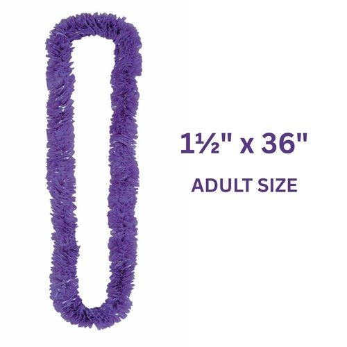 Beistle 144-Pack Soft-Twist Poly Leis Party Favors, 1-1/2 by 36-Inch, Purple