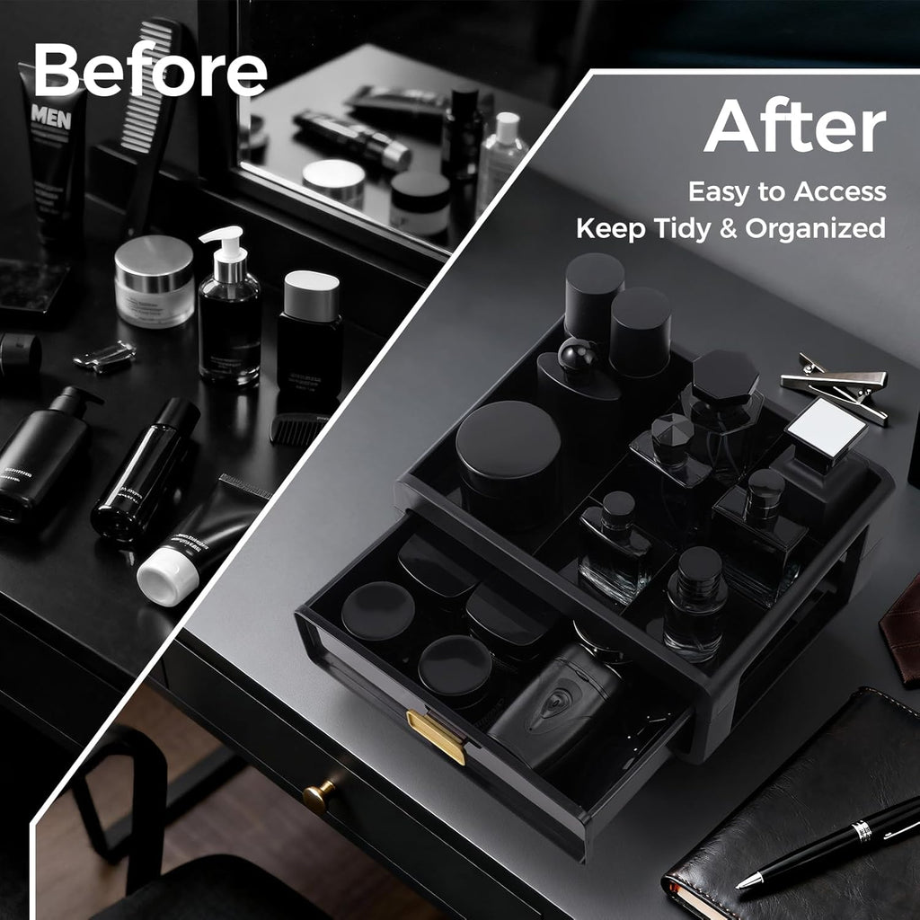 Regine Switzerland Cologne Organizer - Stylish Bathroom Countertop Perfume Tray | Perfect Gift for Men