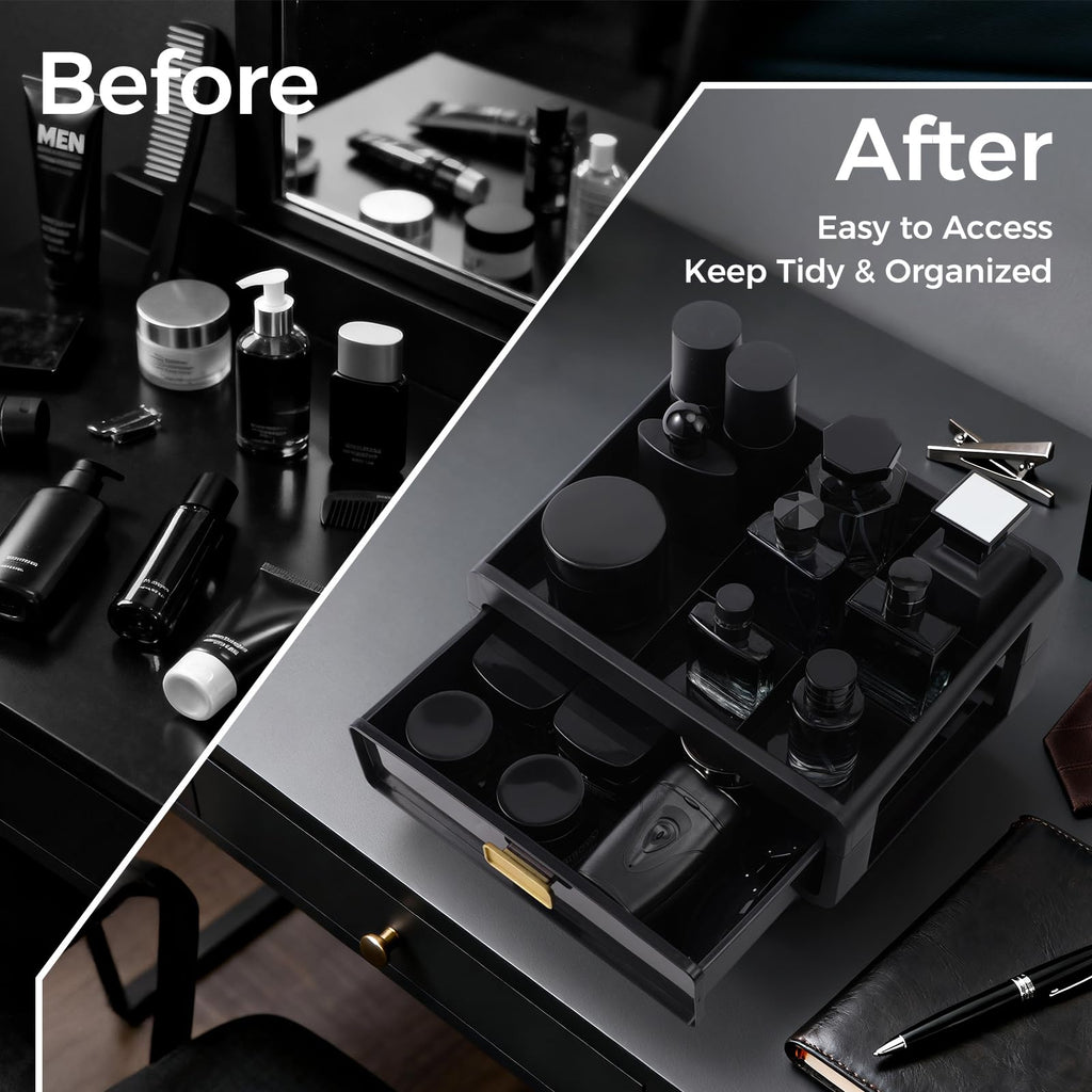 UJQSUN Cologne Organizer,Bathroom Organizer Countertop,Dresser Organizers,Perfume Tray,Under Sink Organizer,Cologne Stand,Perfume Holder,Colognes Stand for Men,Mens Organizers,Gifts for Men
