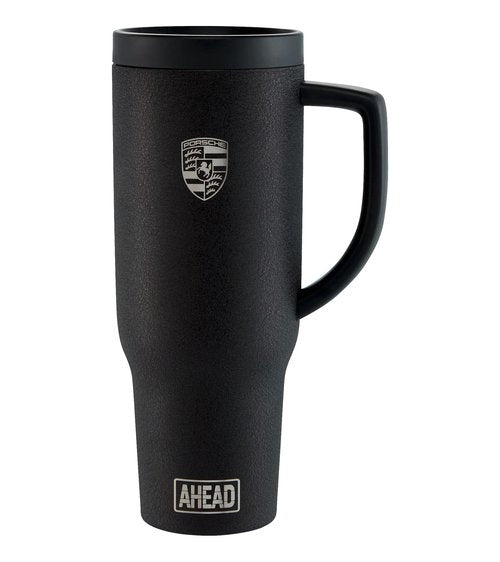 Porsche Theral Travel Cup in Matte Black with Straw