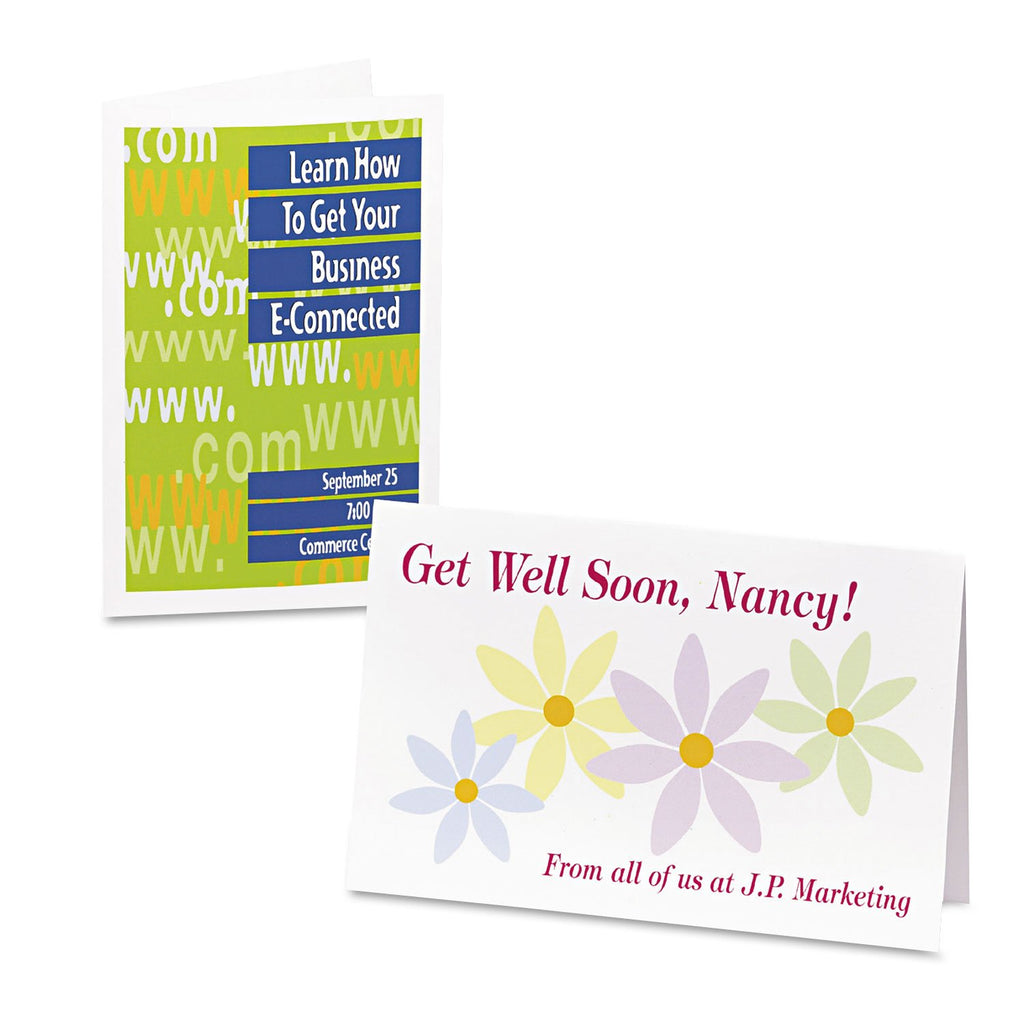 Avery 3265 Greeting Cards, Inkjet, 5-1/2-Inch x8-1/2-Inch, 20/BX, Matte White