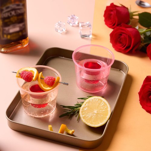 JOLLY CHEF 500 Disposable Bomber Cups, Color Plastic Bomber Shot Glasses,Highly Durable and Reusable Shot Cups Perfect for Wedding, Thanksgiving, Halloween, Christmas Party