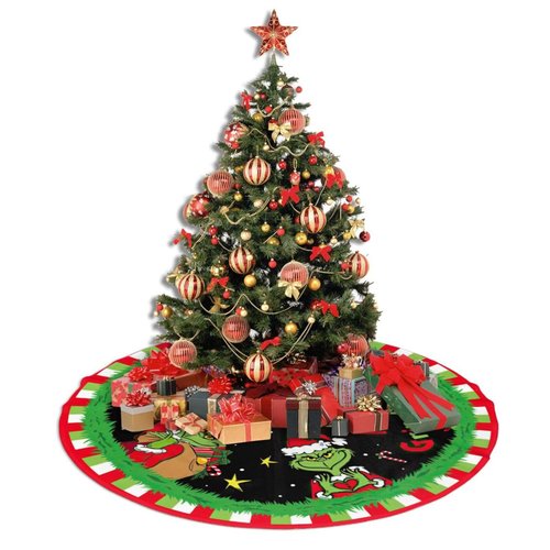 Christmas Tree Skirt 36 Inch Green Tree Skirt for Christmas Tree and Holiday Tree Ornament Holiday Party Home Christmas Tree Decor