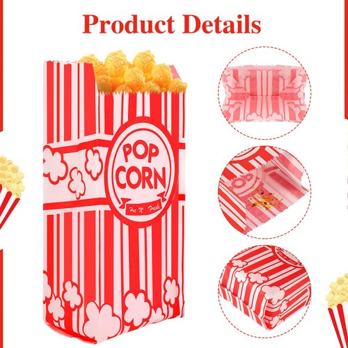 900 Pcs Popcorn Bags, 1 Oz Paper Bags Individual Servings Bulk for Popcorn Machine Movie Nights Mother's Day Kitchen Supplies