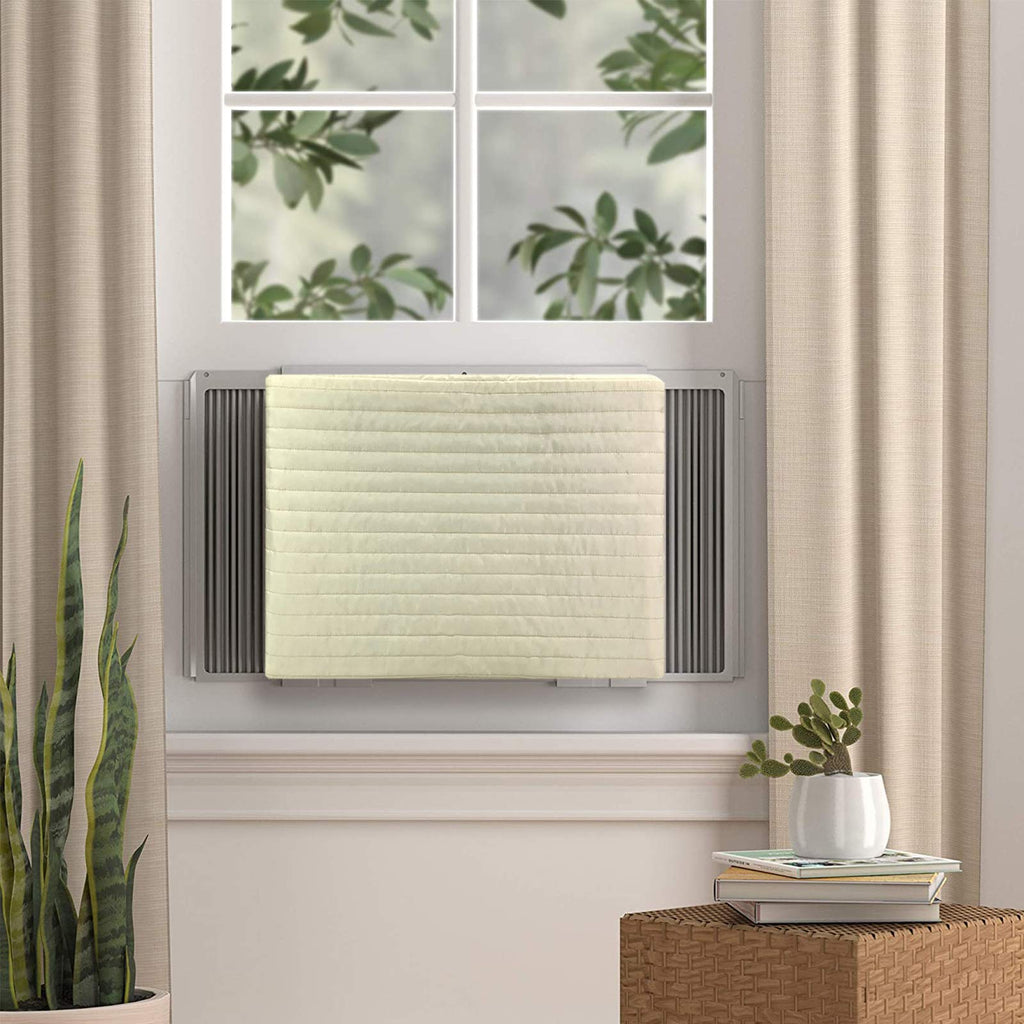 Homydom Indoor Air Conditioner Cover AC Unit Covers (Beige, 28"x20"x3.5")