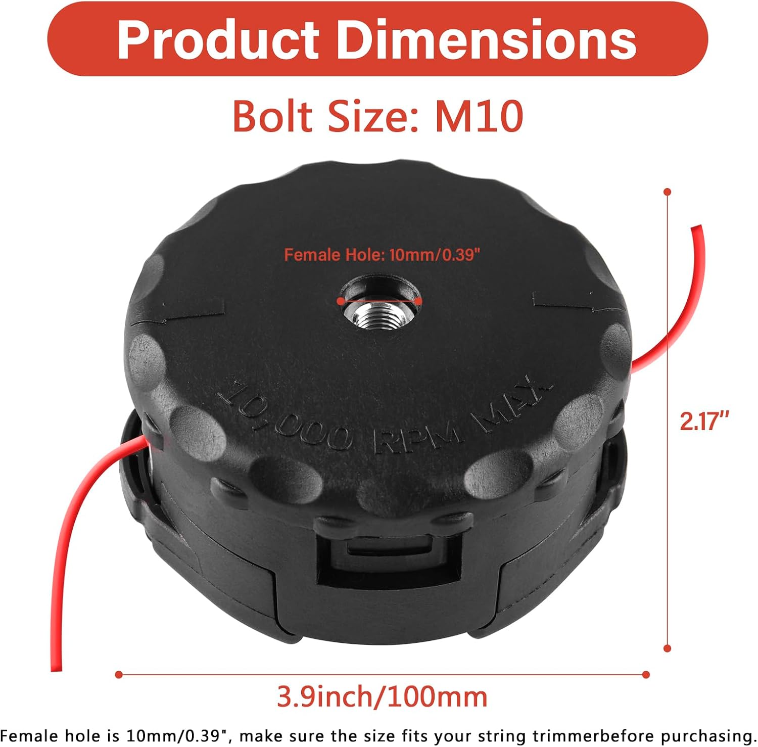VIABRICO Trimmer Head - Compatible Echo Speed Feed 400 Bump - 5 Pack Replacement for SRM-225, SRM-210, SRM-230