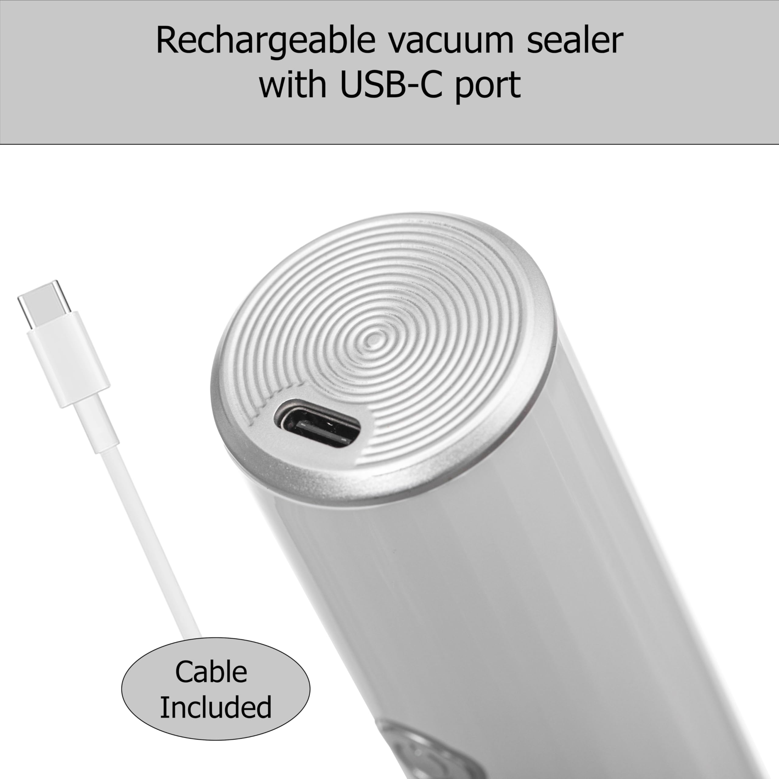 Basicwise Handheld Vacuum Sealer Machine with 24-pc Reusable Bags Food Storage Kitchen Organization Sous Vide Cooking Pantry Preservation Refrigerator Management Meal Preparation & Airtight Sealing