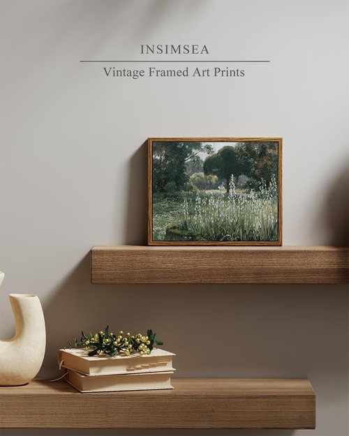 InSimSea Meadow Flowers Wall Art Print - Framed Canvas Decor for Home & Office (8x10in)