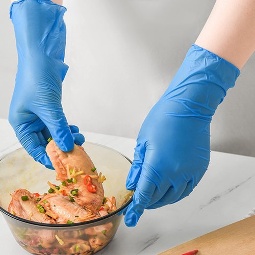 Daddy's Choice Disposable Blue Nitrile Gloves, Size Large, No Latex, No Powder, Safe Working Gloves, House Cleaning gloves,100pcs (Large)