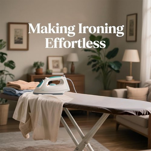 ASHARE Ironing Board 48" x 13" with Iron Rest, 7-Level Height Adjustable, Heavy Duty Steel Legs, Foldable Space Saving Laundry Iron Table with Heat Resistant Removable Cover, Grey