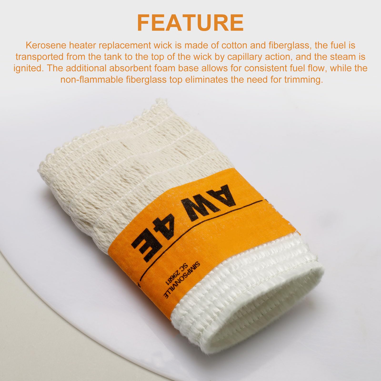 Screw Man Kerosene Heater Wick AW4E Fits for Sengoku HMN-110 KeroHeat CTN-110 Heatmate HMN-110 Mega Heat MGN-110, Suitable for American Wick AW4E