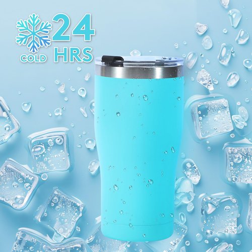 Dongni 20oz Tumbler with Lid Stainless Steel Tumblers Bulk, Double Wall Vacuum Insulated Coffee Travel Mug Powder Coated Tumbler（Mix 16 pack）