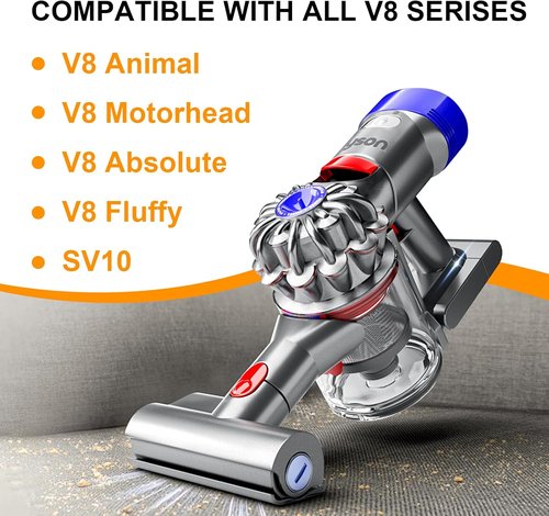 Dyson 8000mAh Battery Replacement - Compatible with V8 Absolute, Animal, Motorhead & Fluffy | Includes 4 Filters