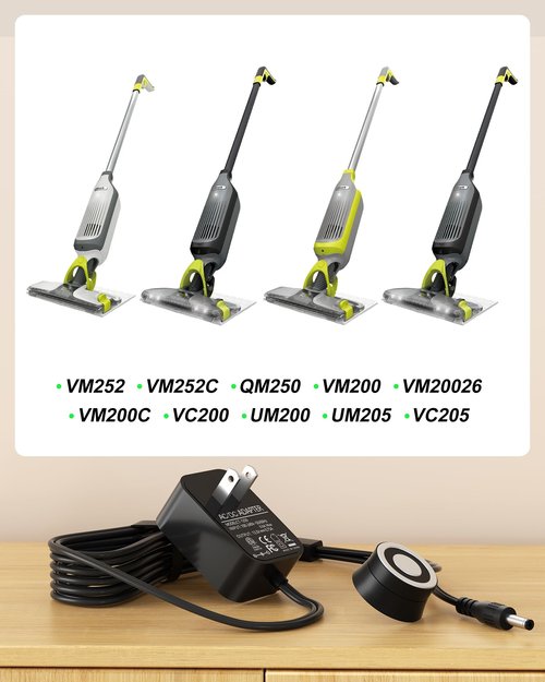 FGIEU for Shark VM252 Magnetic Charger Compatible with Shark VM252 VM252C QM250 VACMOP Pro Cordless Hard Floor Vacuum Mop Charger