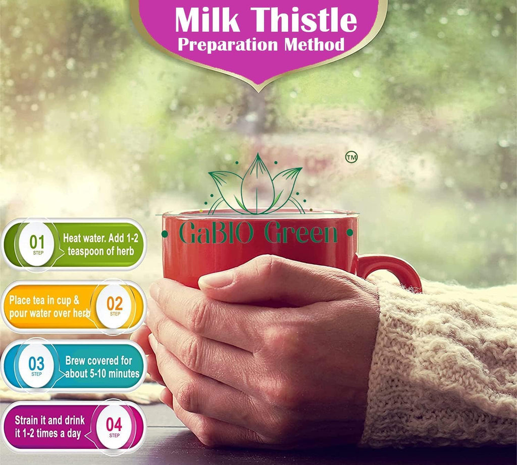 Cardo Mariano - Milk Thistle Loose Tea (4.1 oz/116.2 gr) Cardomarin Herbal Tea Gabiogreen (4.1 oz/116.2 gr).