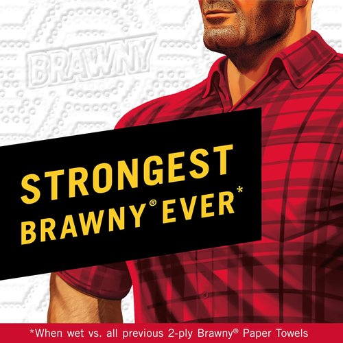 Brawny® Tear-A-Square® Paper Towels - 6 Double Rolls for Convenient Cleaning | 12 Regular Rolls Equivalent
