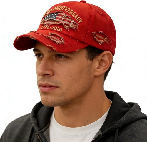 250 Anniversary USA Hat - Ripped Denim Baseball Cap for Men & Women | Celebrate 250 Years