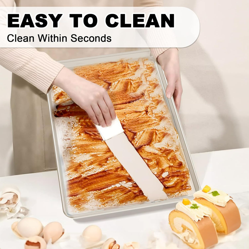 Natural Aluminum Baking Sheet Set by [Brand Name] - 24 Inch Extra Large Nonstick Cookie Trays | Commercial Quality & Warp Resistant