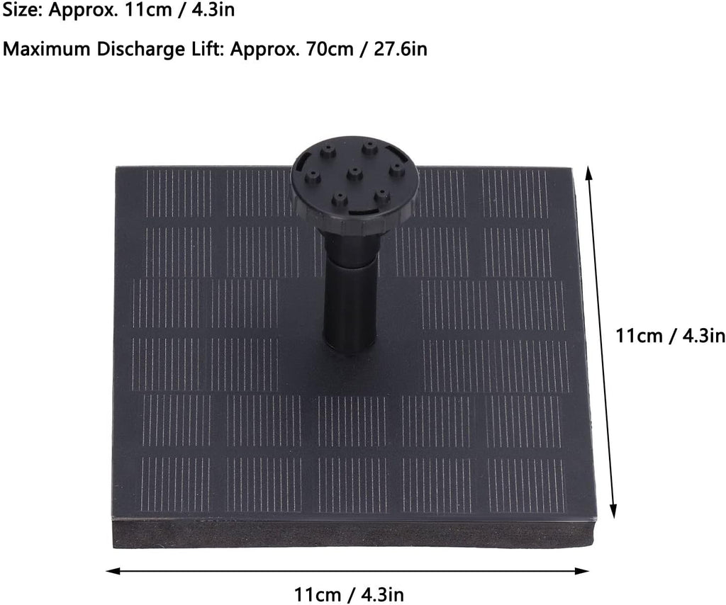 Skiennix Solar Water Fountain - Versatile Bird Bath Pump with 6 Nozzles | Monocrystalline Silicon Design for Garden, Pond, Pool