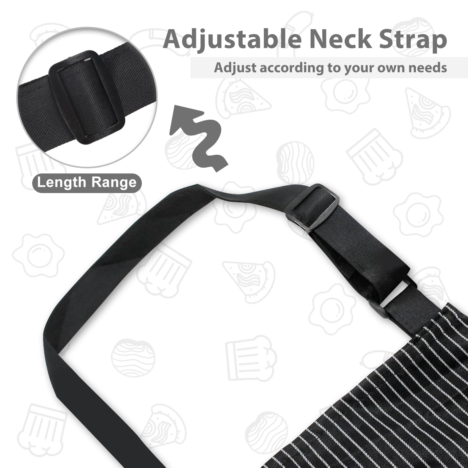 TREASO 2 Pack Aprons for Women with Pockets, Kitchen Cooking Apron for Men, Adjustable Apron Suitable for Chefs, Waiters, Baking, and Nail Technicians
