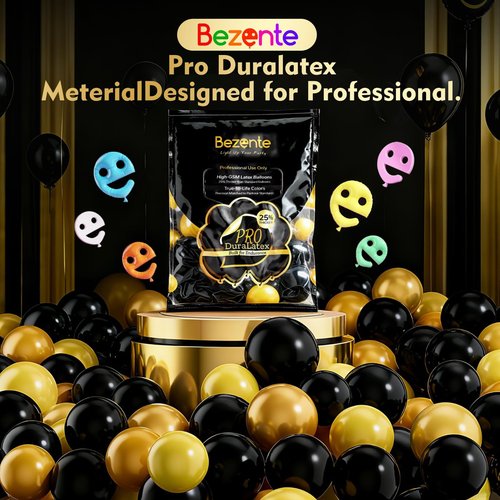 Bezente Pro Duralatex Red Balloons - 100 Pack 12 inch Extra-Thick Red Balloons for Long-Lasting Professional Party Decorations, Large Christmas New Year Wedding Anniversary Birthday Valentine’s Day