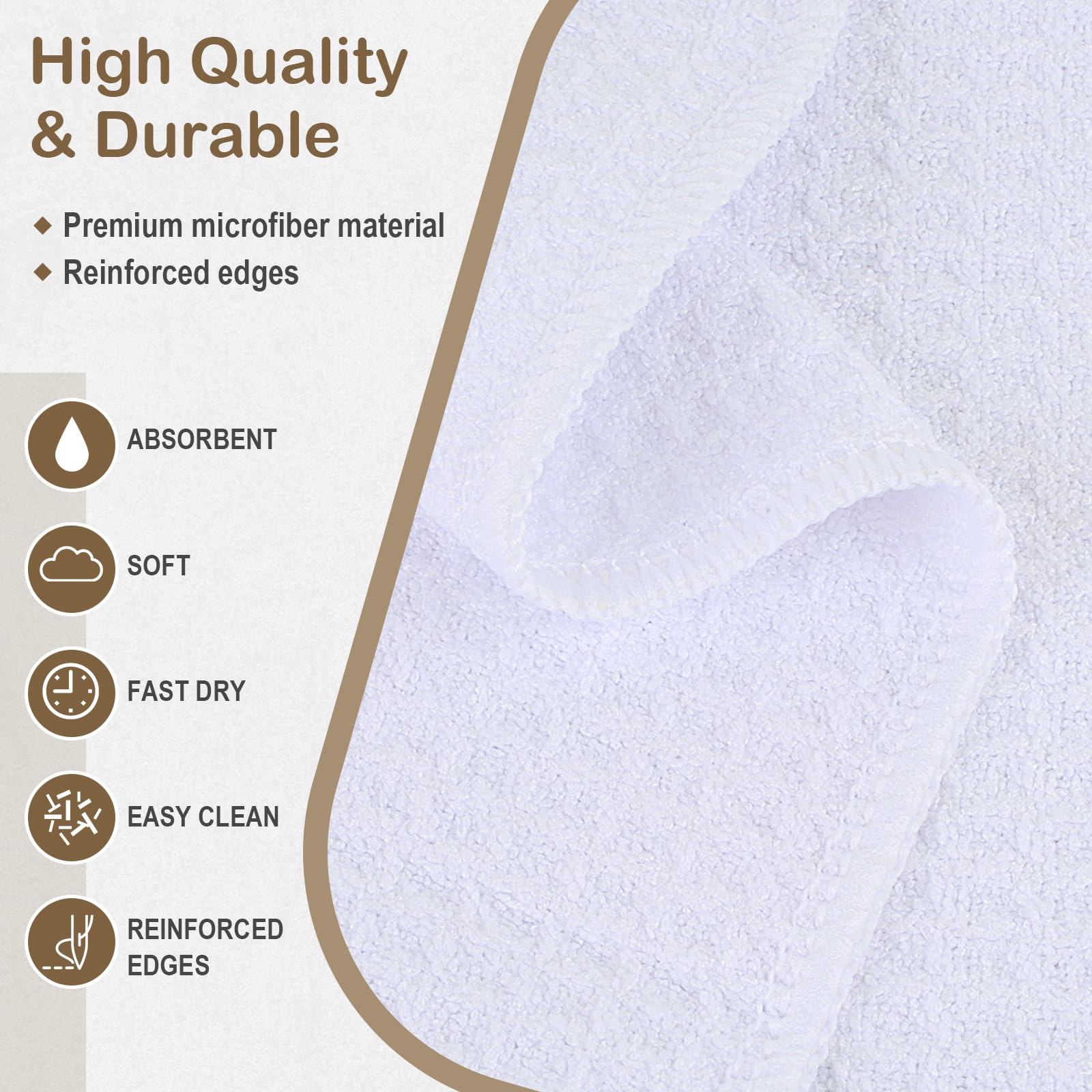 SINLAND Kitchen Towel Premium Sublimation Blank Towels Fast Drying Tea Towel Polyester Dish Towels for Drying Dishes16 Inch X 24 Inch 20 Pack